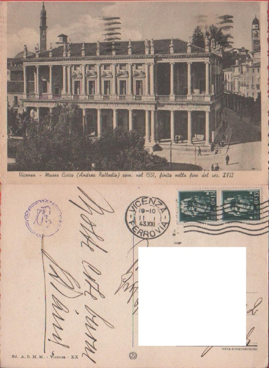 Vicenza. Museo Civico. Andrea Palladio. Viaggiata.