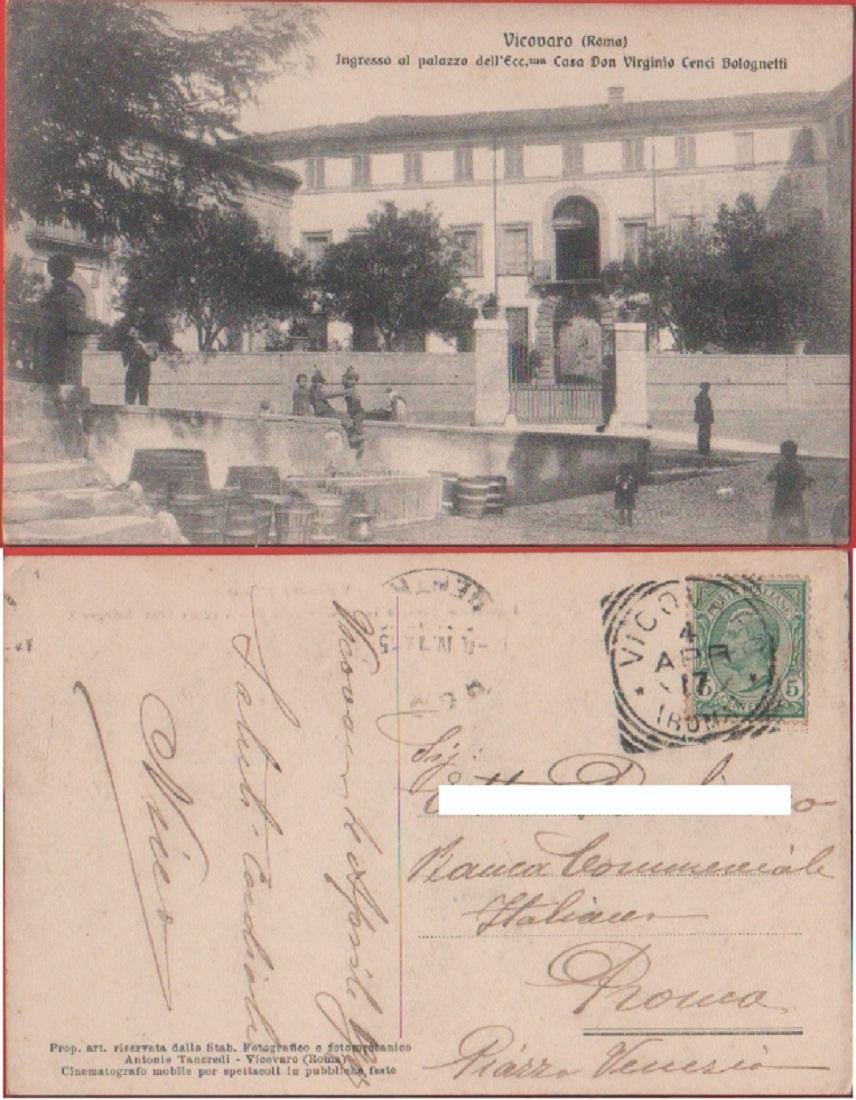 Vicovaro (RM). Ingresso al palazzo Casa Don Virginio Cenci Bolognetti. …