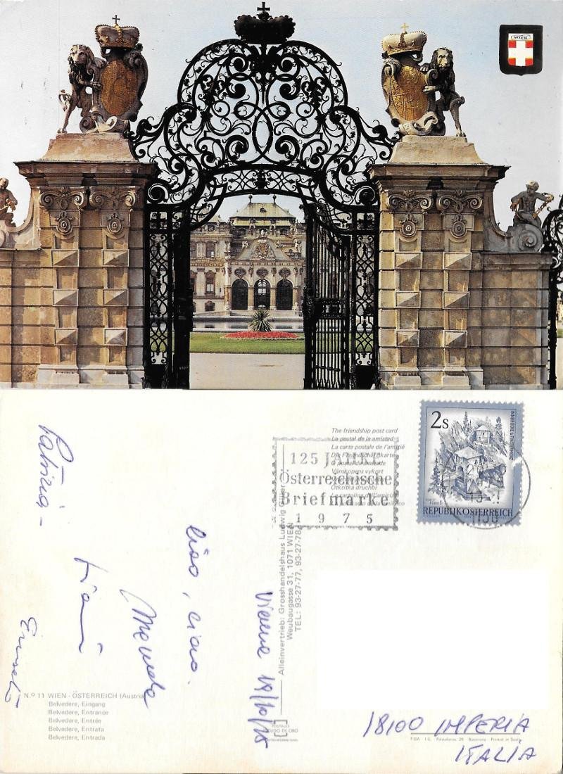 Vienna. Castello del Belvedere. Entrata . Viaggiata 1975