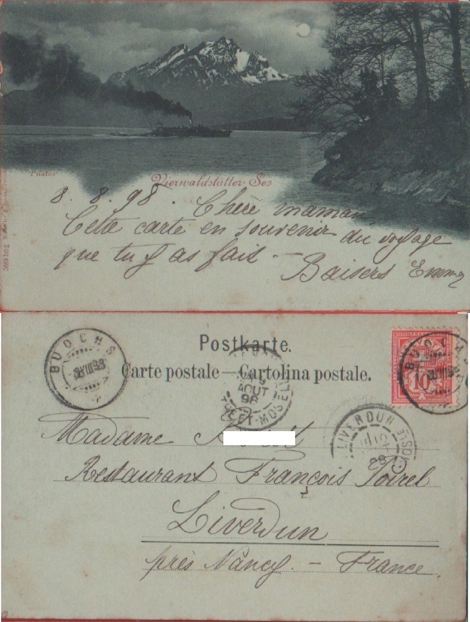 Vierwaldstätter See (Svizzera) - Viaggiata 1898