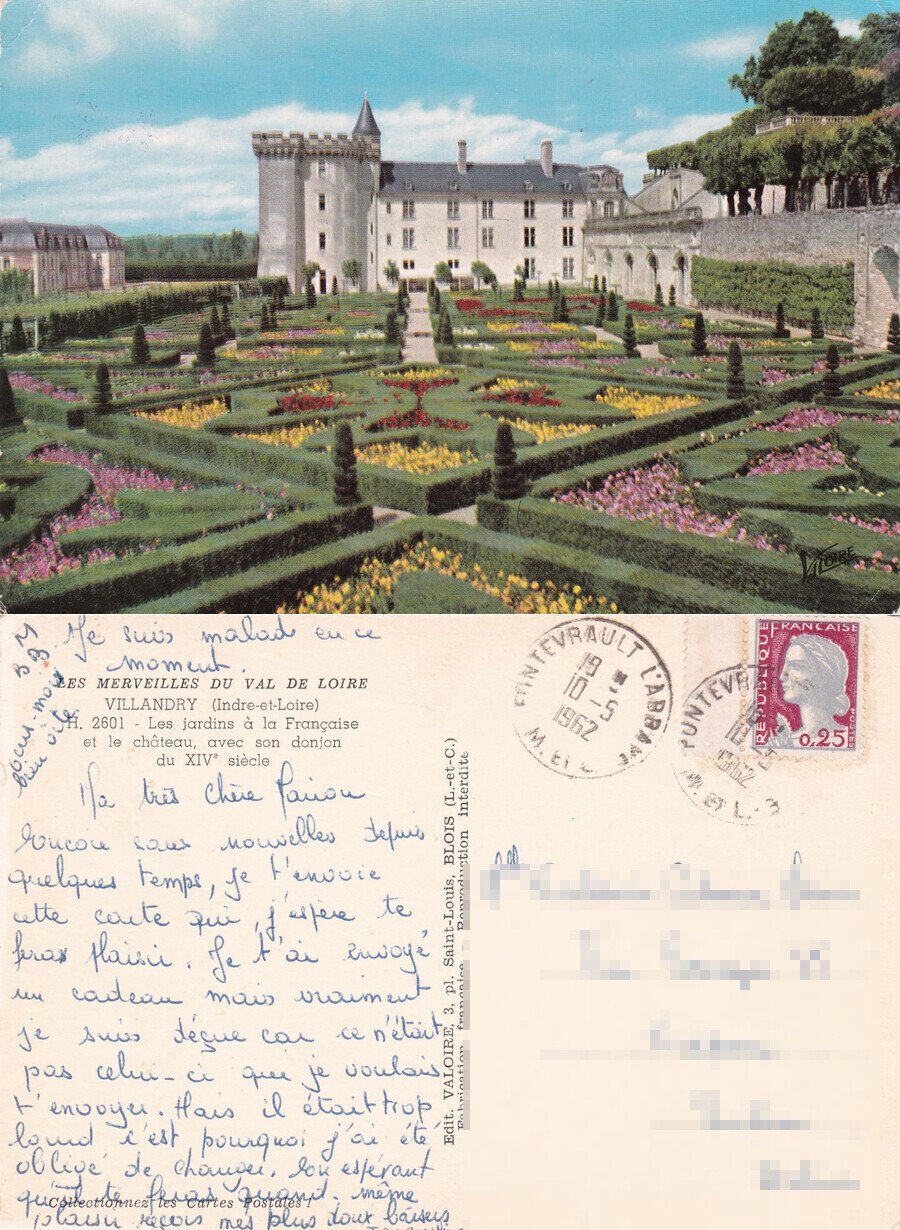 Villandry. Chateau. Viaggiata 1962