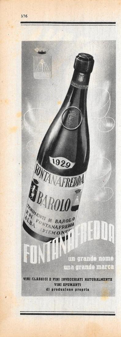 Vini Fontanafredda. Advertising 1947