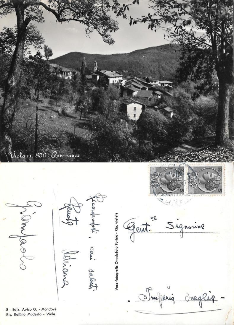 Viola (CN). Panorama. Viaggiata | Immagine principale