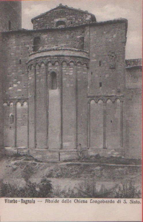 Viterbo. Bagnaia. Abside della Chiesa Longobarda di S. Sisto. Non viaggiata