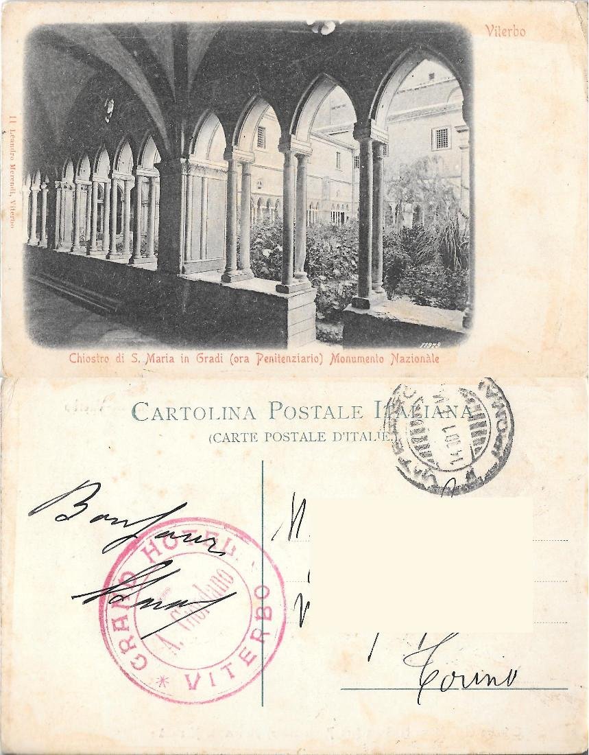 Viterbo. Chiostro di S. Maria in Gradi (ora penitenziario). Viaggiata