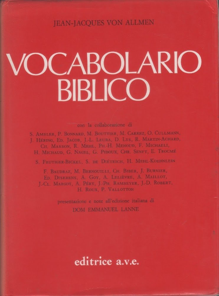 Vocabolario biblico - Jean-Jacques Von Allmen