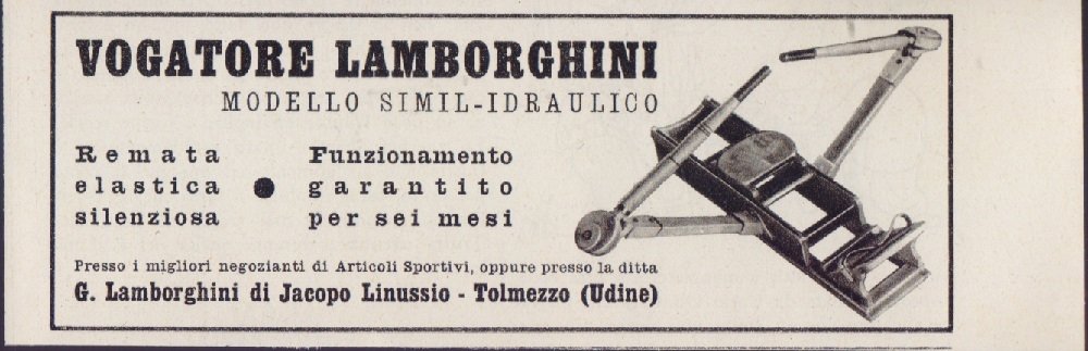 Vogatore Lamborghini. Advertising 1940