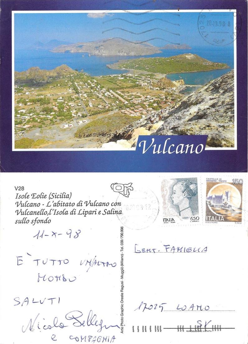 Vulcano. Isole Eolie. Viaggiata 1998