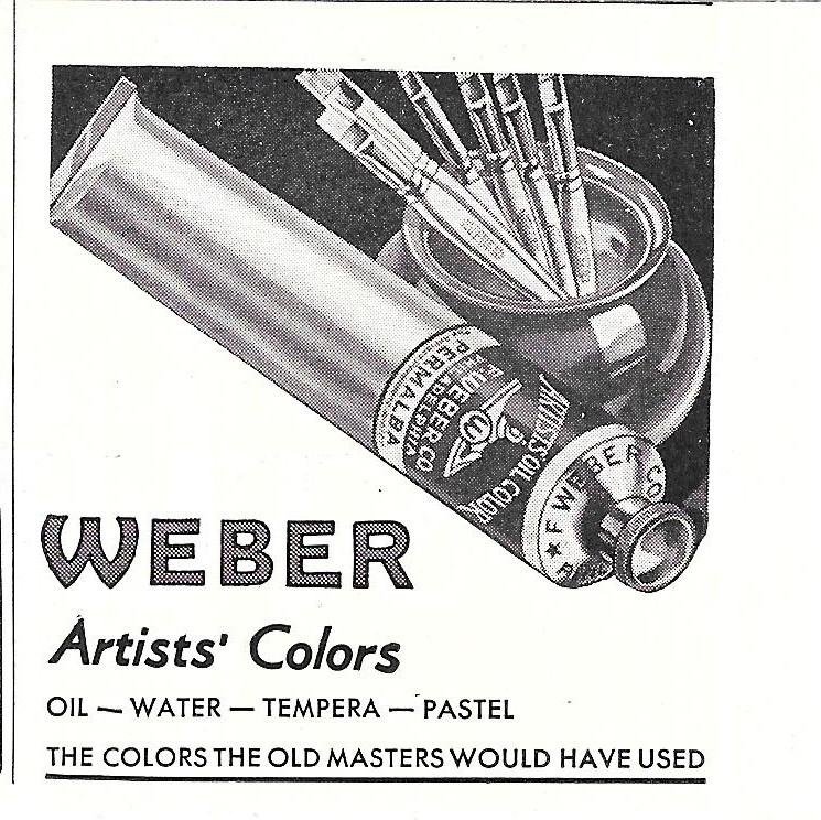 Weber. Artists' color. Pubblicita 1930