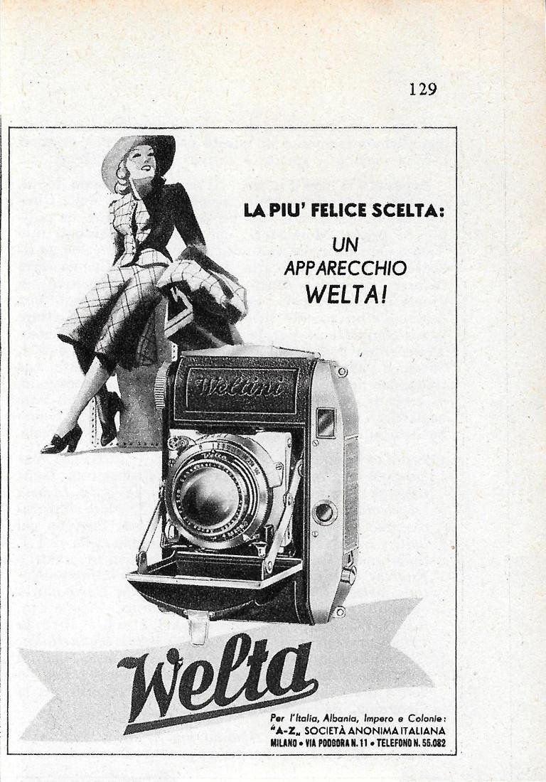 Welta. La più felice scelta. Advertising 1940 | Immagine principale