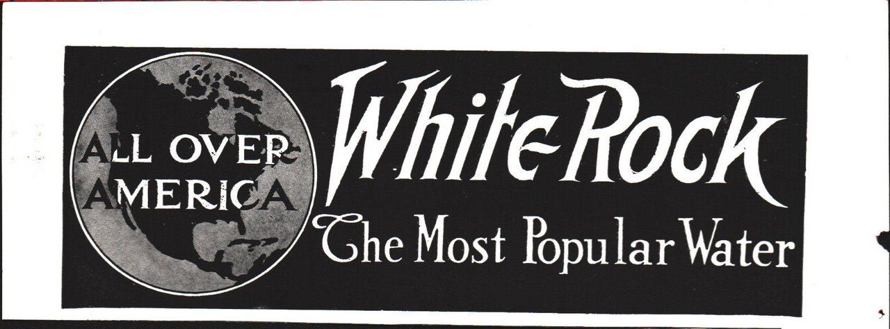 White Rock Water - Pubblicità 1912