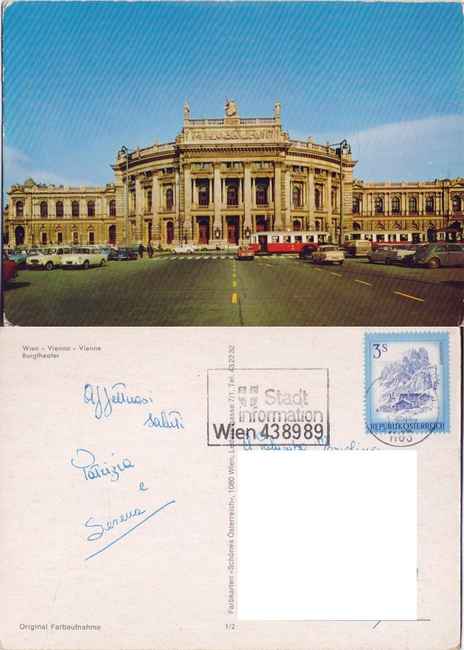 Wien. Burgtheater. Viaggiata 1983