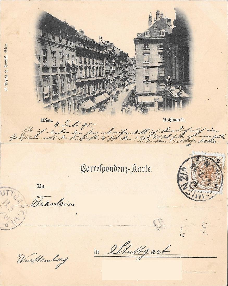Wien, Kohlmarkt. Viaggiata 1898