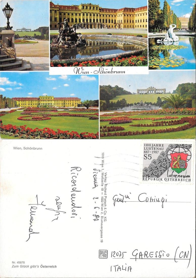 Wien. Schonbrunn. Viaggiata 1987