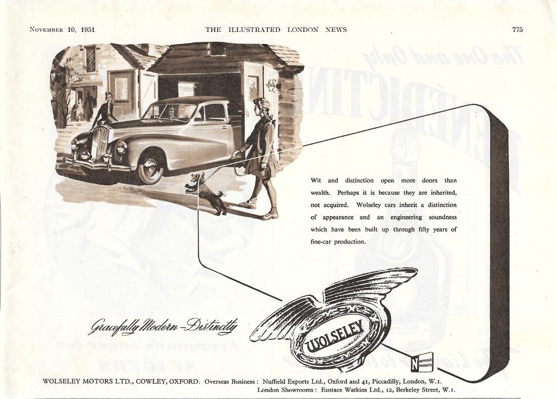 Wolseley Motors. Pubblicità 1951