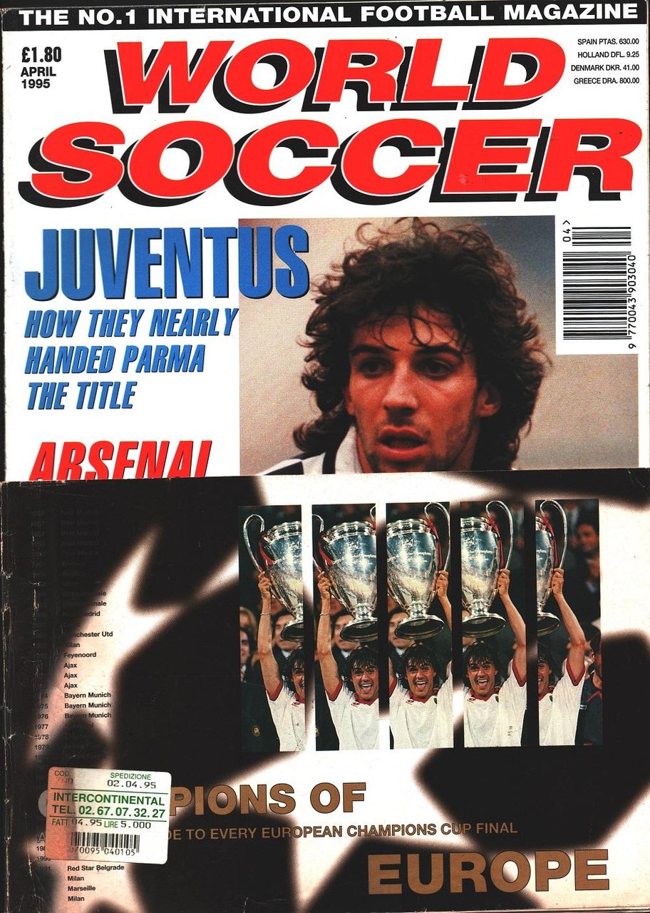 World Soccer. 1995 april. Champions of Europe guide | Immagine principale