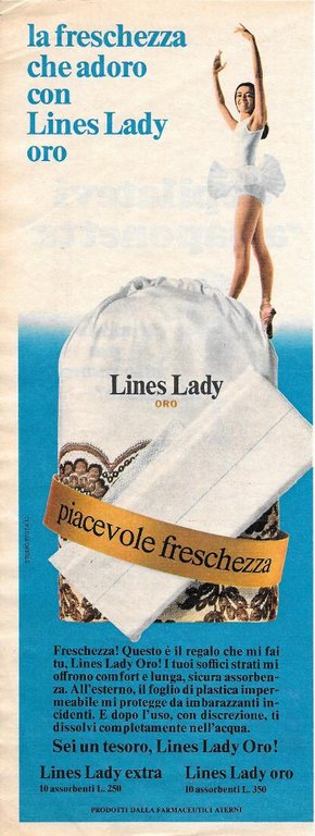ZOOM depilatevi a saponetta/Lines Lady. Advertising 1969, fronte retro