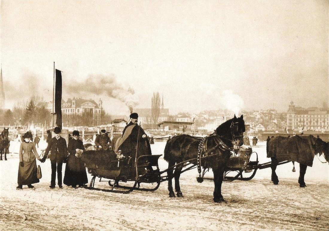 Zurich. An der Seegfrörni im Januar 1895. Die Jahre um …