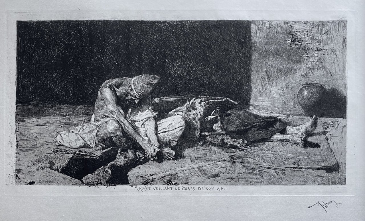 Arabe veillant le corps de son ami, 1866