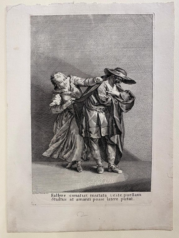 Arlecchino reduce di guerra, Arlecchino pittore, Arlecchino travestito da donna, …