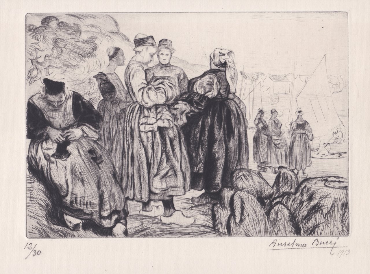 Bretagna, Attendendo la marea bassa, 1913 | Immagine principale