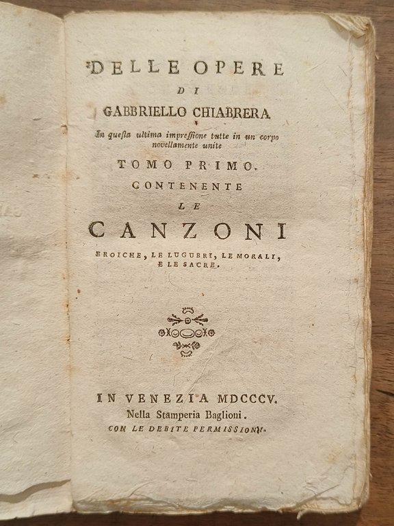 Delle opere di Gabbriello Chiabrera in questa ultima impressione tutte … | Immagine Gallery 1
