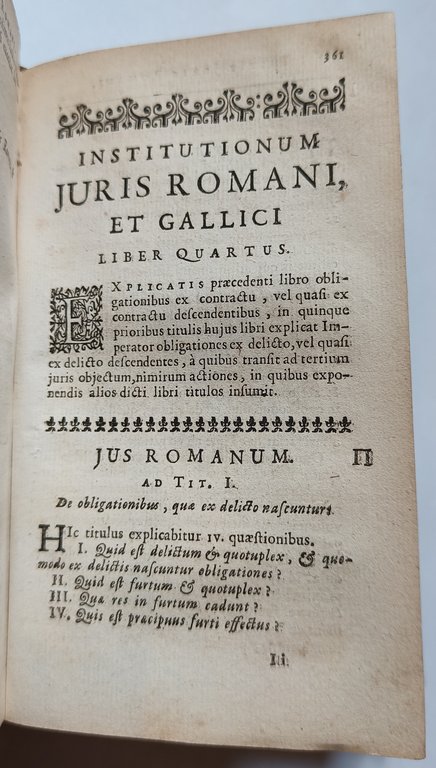 Institutiones Justiniani, Singulari Methodo Illustratae et Cum Jure Gallico Collatae