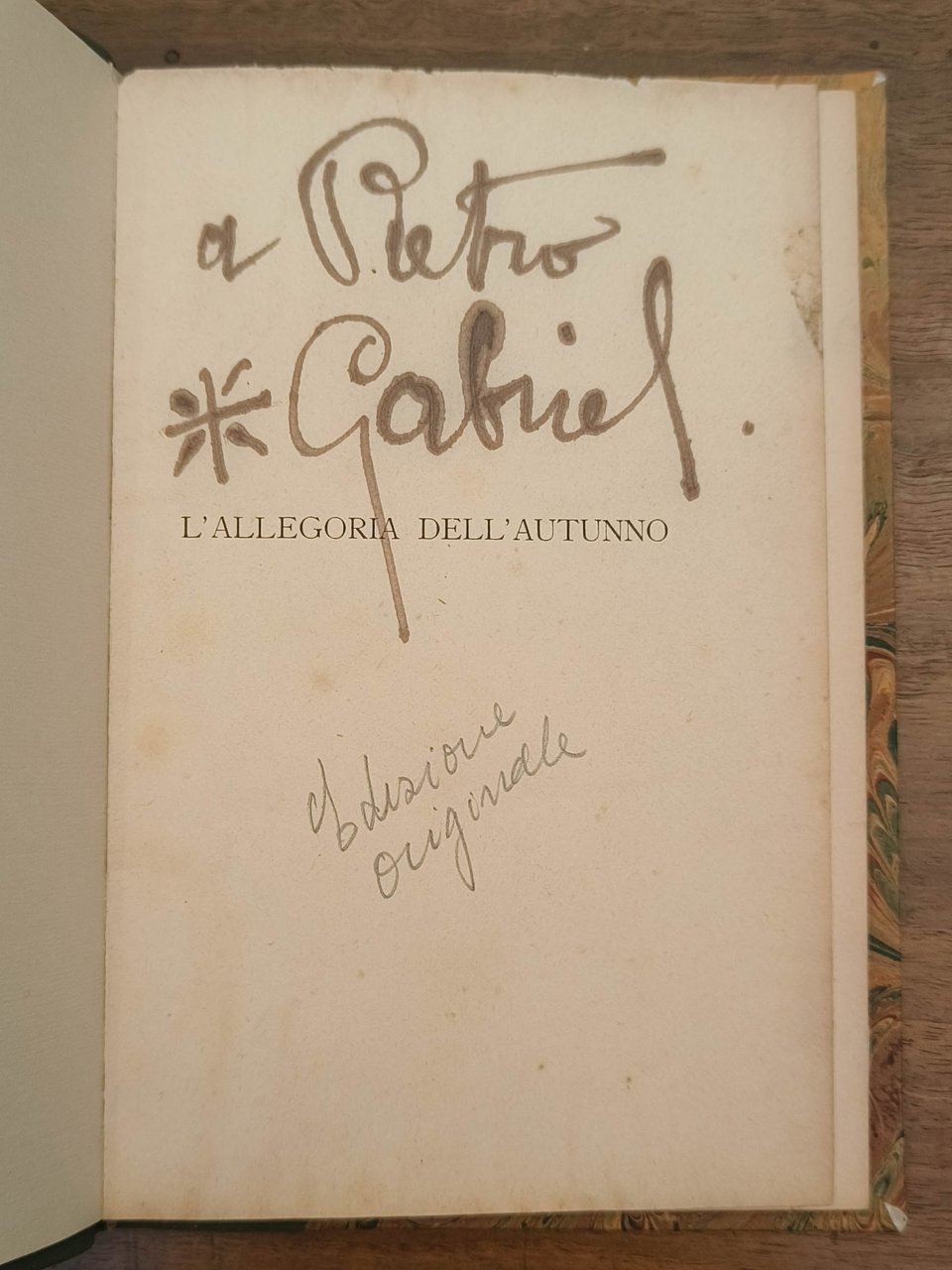 L'allegoria dell'autunno. Omaggio offerto a Venezia da Gabriele D'Annunzio