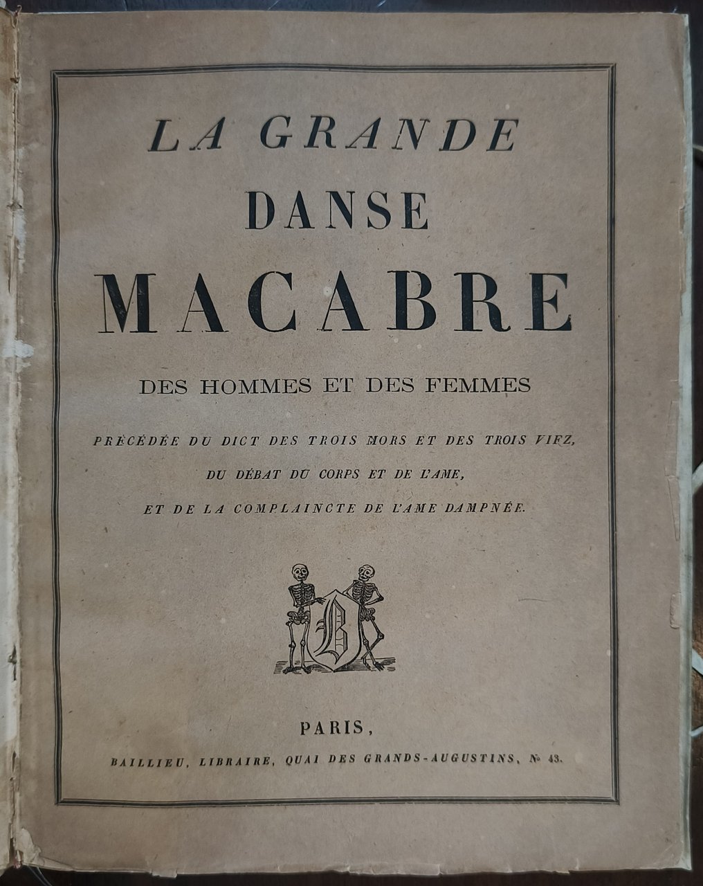 La grande danse macabre des hommes et des femmes