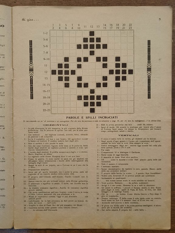 Numero unico. Si gira. A cura del nucleo universitario fascista