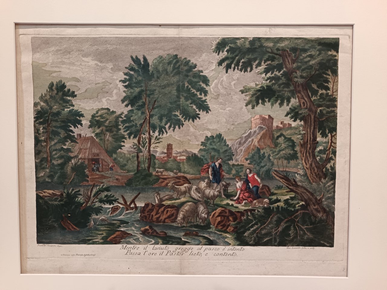 Paesaggio fluviale con pastori, 1764