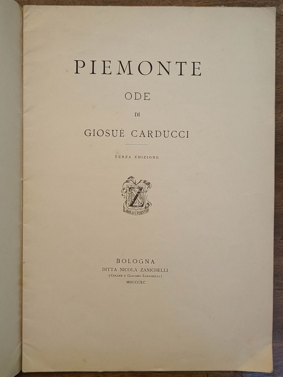 Piemonte. Ode di Giosuè Carducci