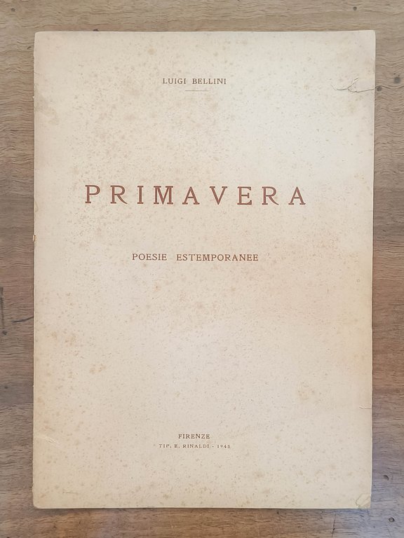 Primavera. Poesie estemporanee