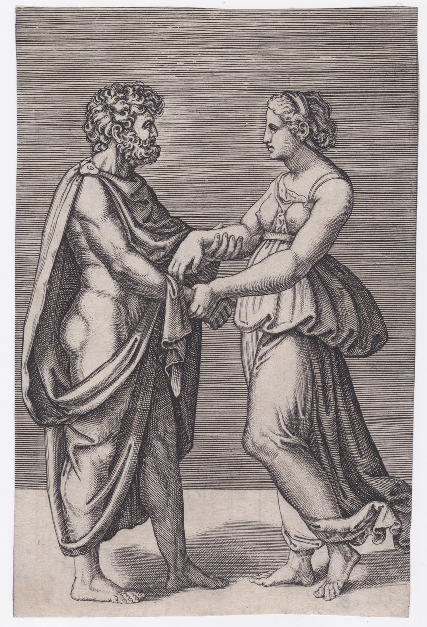 Uomo e donna che si tengono per mano