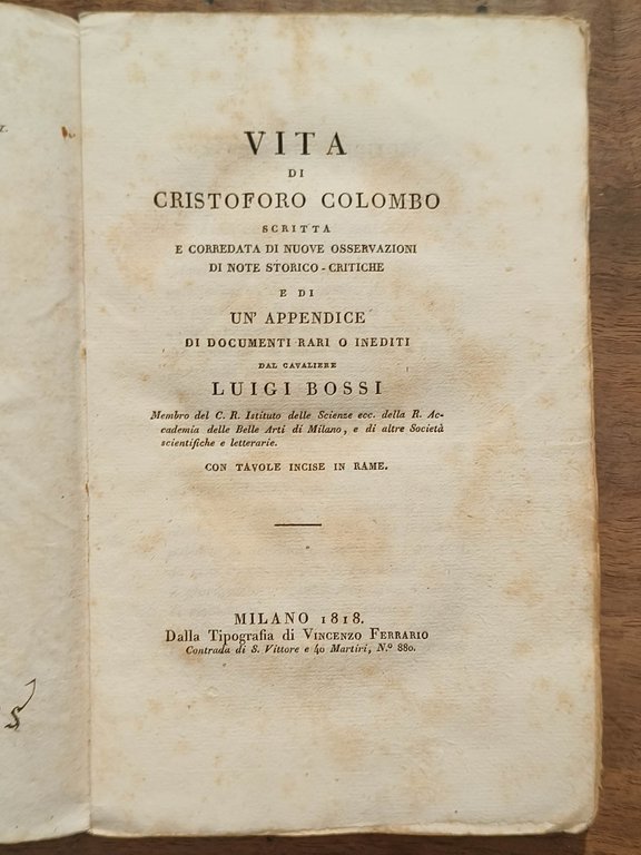 Vita di Cristoforo Colombo. Scritta e corredata di nuove osservazioni … | Immagine Gallery 1