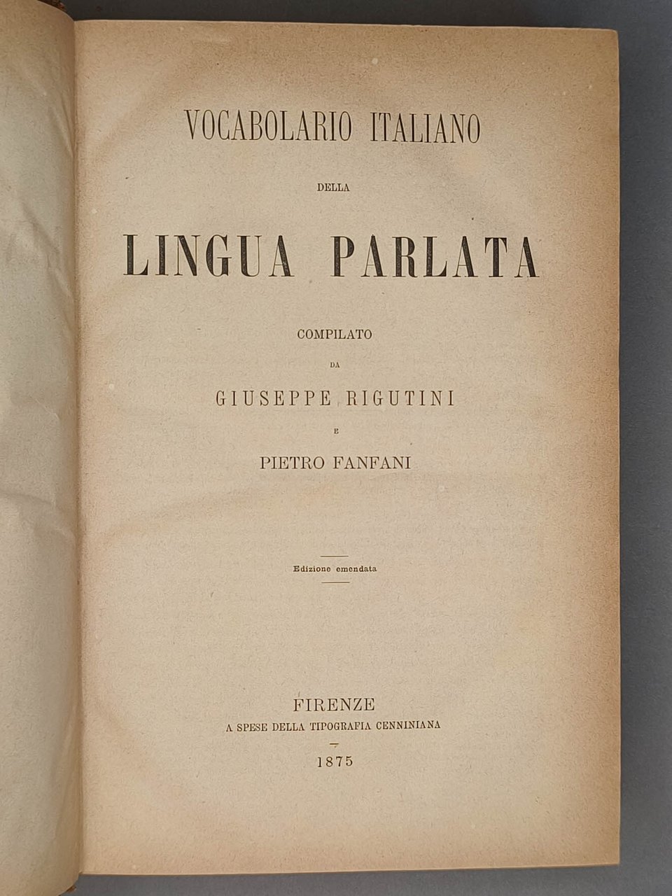 Vocabolario italiano della lingua parlata