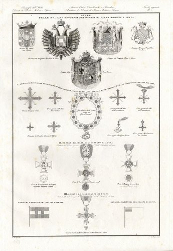 PARMA-MODENA-LUCCA. Stemmi, Ordini Cavallereschi e Bandiere Marittime dei ducati di …