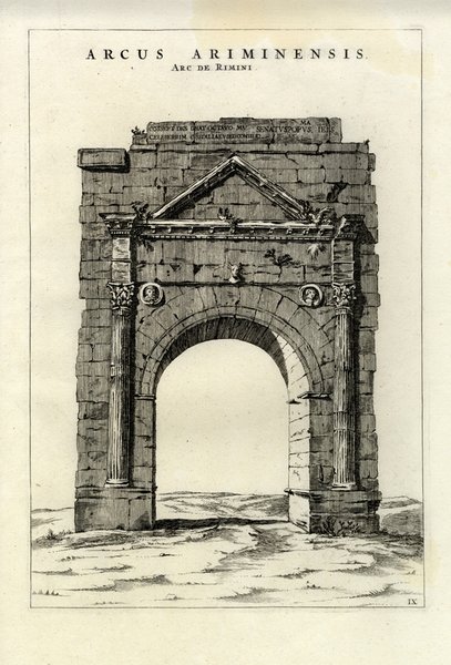 RIMINI - MORTIER, Pierre. 1724. "Arcus Ariminensis. Arc de Rimini".