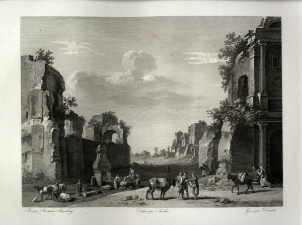 ROMA - "Ruines du Campo Vaccino Ã Rome". Peint par …