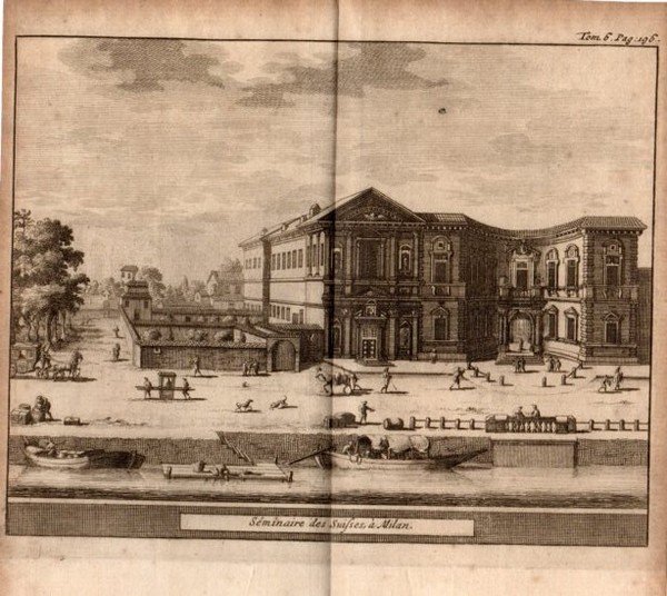 MILANO - "Seminaire des Suisse à Milan" dettagliata del complesso.