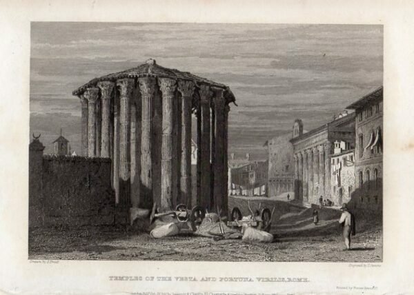 ROMA- "Temples of the Vesta and Fortuna Virile, Rome". Graziosa …