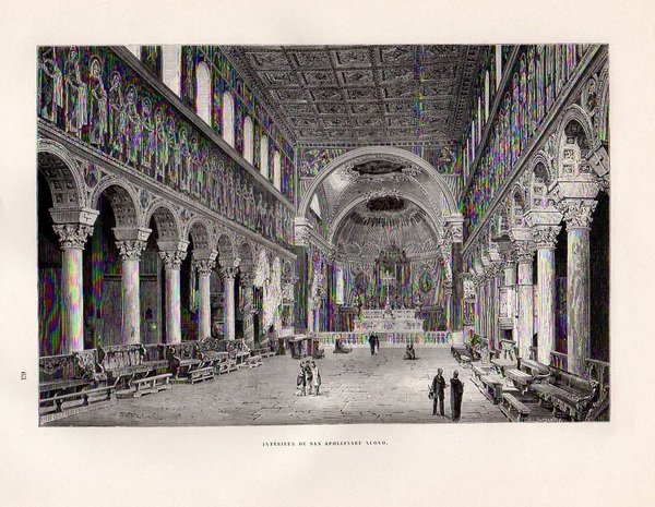 RAVENNA â€“ â€œInterieur deSan Apolinnare nuovoâ€?. Interno.