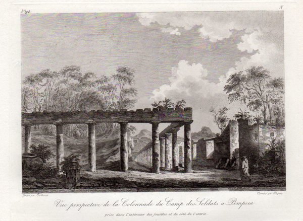 POMPEI â€“ â€œVue perspective de la Colonnade du Camp des …