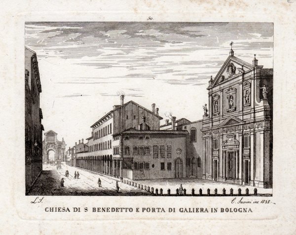 BOLOGNA – "Chiesa di S. Benedetto e Porta di Galiera …