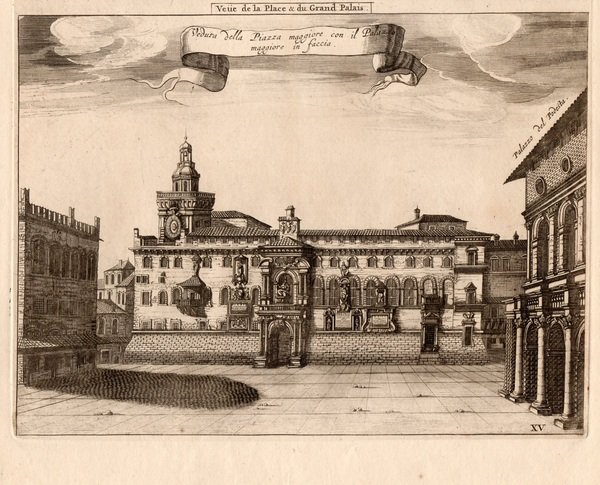 BOLOGNA - MORTIER, Pierre. 1724. "Veduta della Piazza Maggiore con …