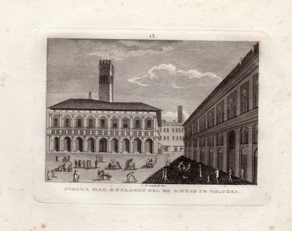 BOLOGNA - "Piazza Mag. e Palazzo del Re Enzio in …