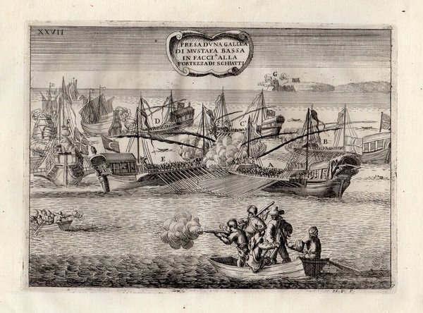 BATTAGLIA NAVALE - "Presa d'una gallea di Mustafa bassa in …