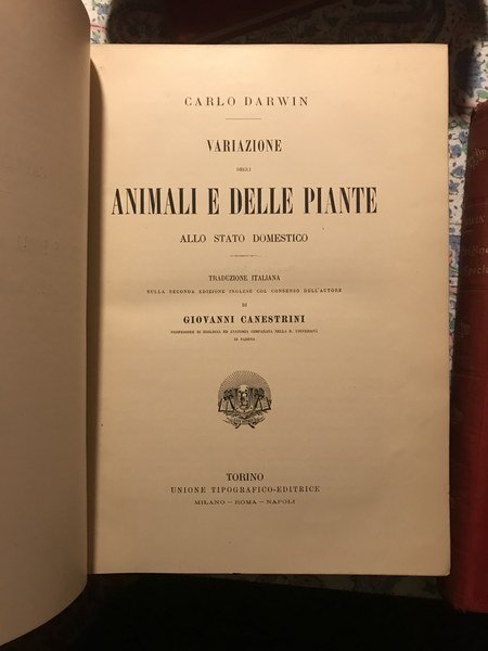 Opere complete di Carlo Darwin. Traduzione italiana acconsentita dagli autori.