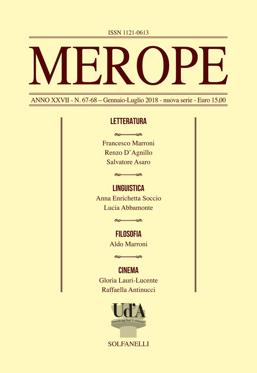 Merope. Vol. 67-68: Letteratura-filosofia-cinema-linguistica