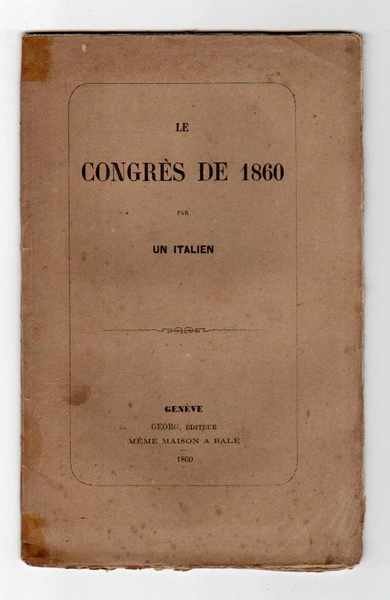 Le congrès de 1860 par un italien